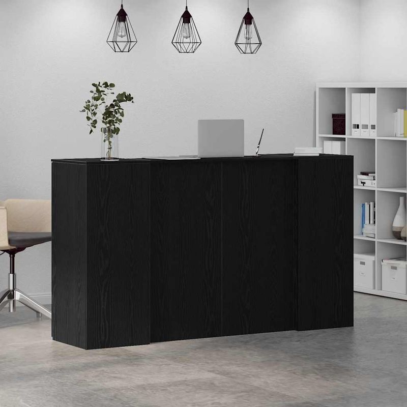 Casa si Gradina - Mobilier - Mese si birouri - Birouri - Birou de receptie Stejar negru 180x50x103,5 cm Lemn prelucrat - Infinity.ro