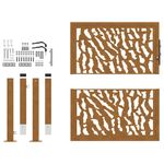 Casa si Gradina - Constructii - Usi interior, exterior si garaj - Usi garaj - Poarta de gradina Design cu urme otel rezistent la intemperii, mărime 105x105 cm - Infinity.ro