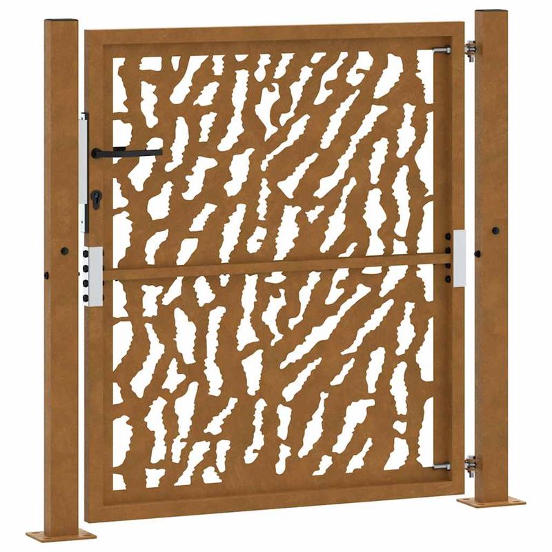 Casa si Gradina - Constructii - Usi interior, exterior si garaj - Usi garaj - Poarta de gradina Design cu urme otel rezistent la intemperii, mărime 105x105 cm - Infinity.ro