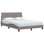 Casa si Gradina - Mobilier - Paturi si accesorii - Paturi - Cadru de pat fara saltea, gri taupe, 140x190 cm, textil - Infinity.ro