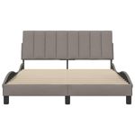 Casa si Gradina - Mobilier - Paturi si accesorii - Paturi - Cadru de pat fara saltea, gri taupe, 140x190 cm, textil - Infinity.ro