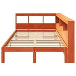 Casa si Gradina - Mobilier - Paturi si accesorii - Paturi - Pat cu biblioteca fara saltea, maro, 120x190 cm, lemn masiv pin - Infinity.ro