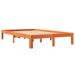 Casa si Gradina - Mobilier - Paturi si accesorii - Paturi - Pat cu biblioteca fara saltea, maro, 120x190 cm, lemn masiv pin - Infinity.ro