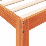 Casa si Gradina - Mobilier - Paturi si accesorii - Paturi - Pat cu biblioteca fara saltea, maro, 120x190 cm, lemn masiv pin - Infinity.ro