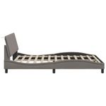 Casa si Gradina - Mobilier - Paturi si accesorii - Paturi - Cadru de pat fara saltea, gri taupe, 140x190 cm, textil - Infinity.ro