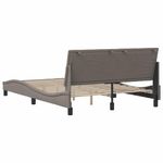 Casa si Gradina - Mobilier - Paturi si accesorii - Paturi - Cadru de pat fara saltea, gri taupe, 140x190 cm, textil - Infinity.ro