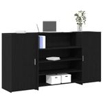 Casa si Gradina - Mobilier - Mese si birouri - Birouri - Birou de receptie Stejar negru 200x50x103,5 cm Lemn prelucrat - Infinity.ro