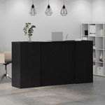 Casa si Gradina - Mobilier - Mese si birouri - Birouri - Birou de receptie Stejar negru 200x50x103,5 cm Lemn prelucrat - Infinity.ro