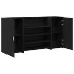 Casa si Gradina - Mobilier - Mese si birouri - Birouri - Birou de receptie Stejar negru 200x50x103,5 cm Lemn prelucrat - Infinity.ro