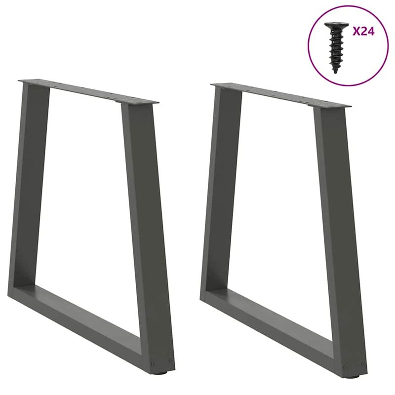Casa si Gradina - Mobilier - Feronerie si accesorii mobila - Picioare pentru masa in forma de V 2 buc Antracit Otel - Infinity.ro