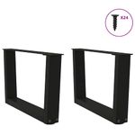 Casa si Gradina - Mobilier - Feronerie si accesorii mobila - Picioare pentru masa in forma de V 2 buc Negru Otel - Infinity.ro