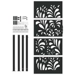 Casa si Gradina - Constructii - Usi interior, exterior si garaj - Usi garaj - Poarta de gradina neagra 105x205 cm Design ondulat de otel - Infinity.ro