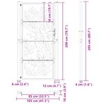 Casa si Gradina - Constructii - Usi interior, exterior si garaj - Usi garaj - Poarta de gradina neagra 105x205 cm Design ondulat de otel - Infinity.ro