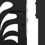 Casa si Gradina - Constructii - Usi interior, exterior si garaj - Usi garaj - Poarta de gradina neagra 105x155 cm Design ondulat de otel - Infinity.ro