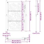 Casa si Gradina - Constructii - Usi interior, exterior si garaj - Usi garaj - Poarta de gradina neagra 105x155 cm Design ondulat de otel - Infinity.ro