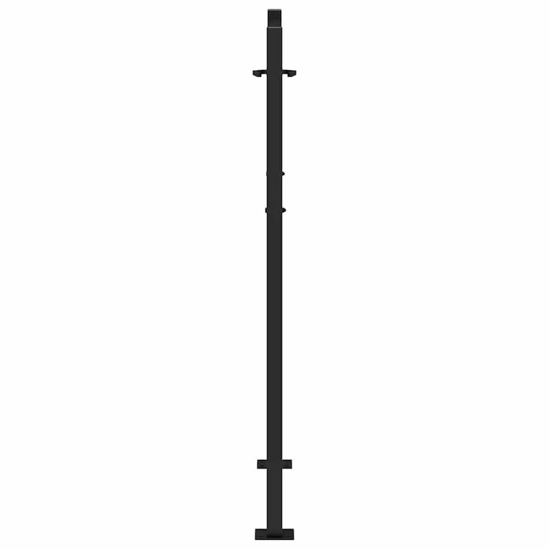 Casa si Gradina - Gradina si terasa - Garduri, panouri si accesorii - Poarta de gradina neagra 105x130 cm design flacara din otel - Infinity.ro