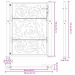 Casa si Gradina - Gradina si terasa - Garduri, panouri si accesorii - Poarta de gradina neagra 105x130 cm design flacara din otel - Infinity.ro
