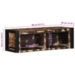 Casa si Gradina - Mobilier - Dulapuri si sifoniere - Dulapuri - Dulap TV multicolor 80x30x25 cm lemn masiv recuperat - Infinity.ro
