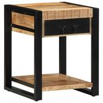 Casa si Gradina - Mobilier - Mese si birouri - Mese living - Masa laterala, 40x40x50 cm, lemn masiv de mango nefinisat - Infinity.ro