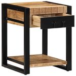 Casa si Gradina - Mobilier - Mese si birouri - Mese living - Masa laterala, 40x40x50 cm, lemn masiv de mango nefinisat - Infinity.ro