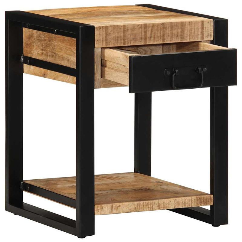 Casa si Gradina - Mobilier - Mese si birouri - Mese living - Masa laterala, 40x40x50 cm, lemn masiv de mango nefinisat - Infinity.ro