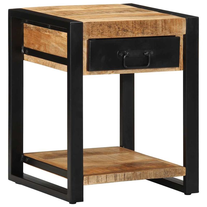 Casa si Gradina - Mobilier - Mese si birouri - Mese living - Masa laterala, 40x40x50 cm, lemn masiv de mango nefinisat - Infinity.ro