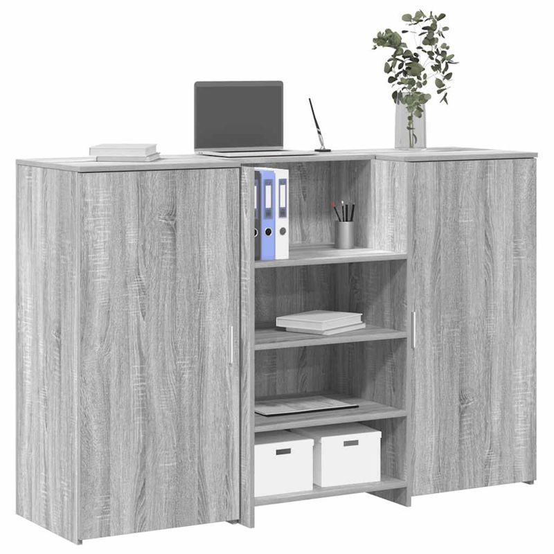 Casa si Gradina - Mobilier - Mese si birouri - Birouri - Birou de receptie Gri Sonoma 155x50x103,5 cm Lemn prelucrat - Infinity.ro