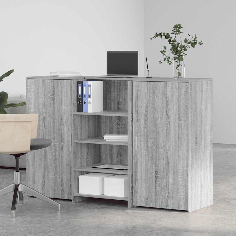 Casa si Gradina - Mobilier - Mese si birouri - Birouri - Birou de receptie Gri Sonoma 155x50x103,5 cm Lemn prelucrat - Infinity.ro