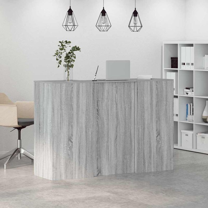 Casa si Gradina - Mobilier - Mese si birouri - Birouri - Birou de receptie Gri Sonoma 155x50x103,5 cm Lemn prelucrat - Infinity.ro