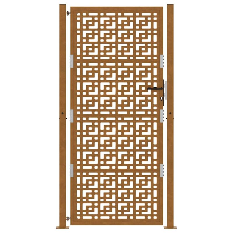 Casa si Gradina - Constructii - Usi interior, exterior si garaj - Usi garaj - Poarta de gradina Design cruce din otel rezistent la intemperii, mărime 105x130 cm - Infinity.ro