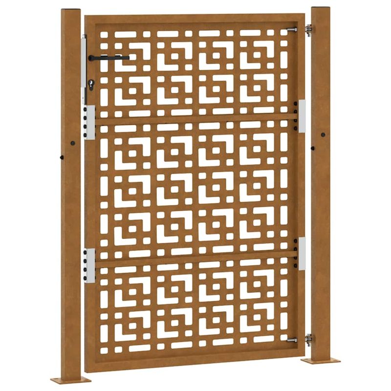 Casa si Gradina - Constructii - Usi interior, exterior si garaj - Usi garaj - Poarta de gradina Design cruce din otel rezistent la intemperii, mărime 105x130 cm - Infinity.ro