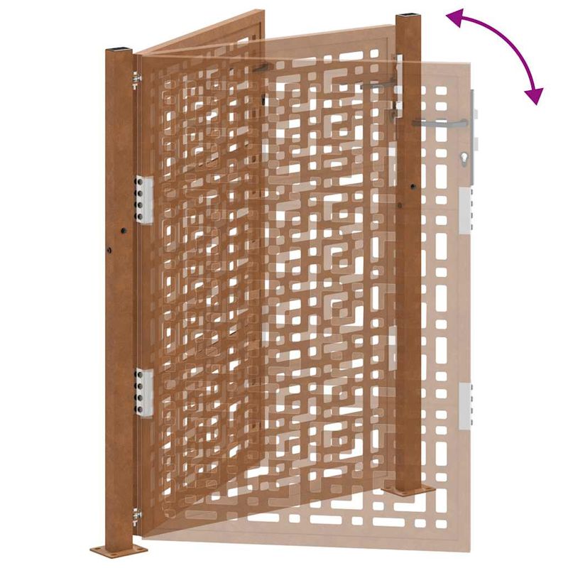 Casa si Gradina - Constructii - Usi interior, exterior si garaj - Usi garaj - Poarta de gradina Design cruce din otel rezistent la intemperii, mărime 105x130 cm - Infinity.ro