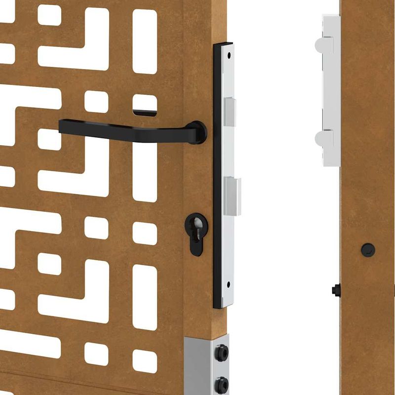 Casa si Gradina - Constructii - Usi interior, exterior si garaj - Usi garaj - Poarta de gradina Design cruce din otel rezistent la intemperii, mărime 105x130 cm - Infinity.ro