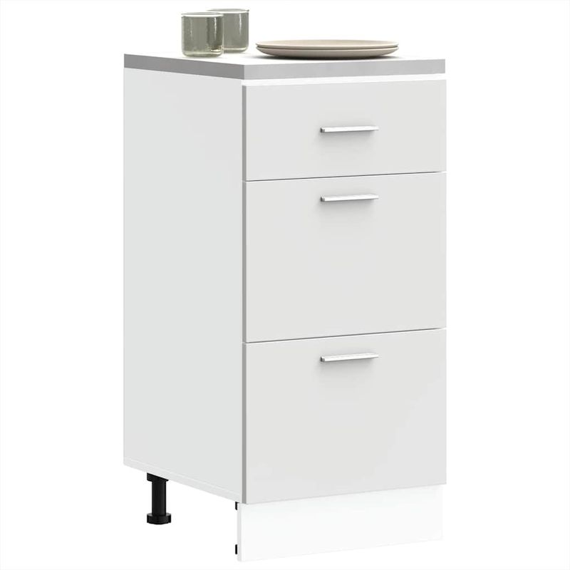 Casa si Gradina - Mobilier - Comode si corpuri - Corpuri bucatarie - Dulap inferioara alb 40x46x81,5 cm lemn prelucrat - Infinity.ro