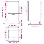 Casa si Gradina - Mobilier - Comode si corpuri - Corpuri bucatarie - Dulap inferioara alb 40x46x81,5 cm lemn prelucrat - Infinity.ro