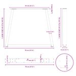 Casa si Gradina - Mobilier - Feronerie si accesorii mobila - Picioare pentru masa in forma de V 3 buc alb otel - Infinity.ro