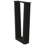 Casa si Gradina - Mobilier - Feronerie si accesorii mobila - Picioare pentru masa in forma de V 2 buc Negru Otel - Infinity.ro
