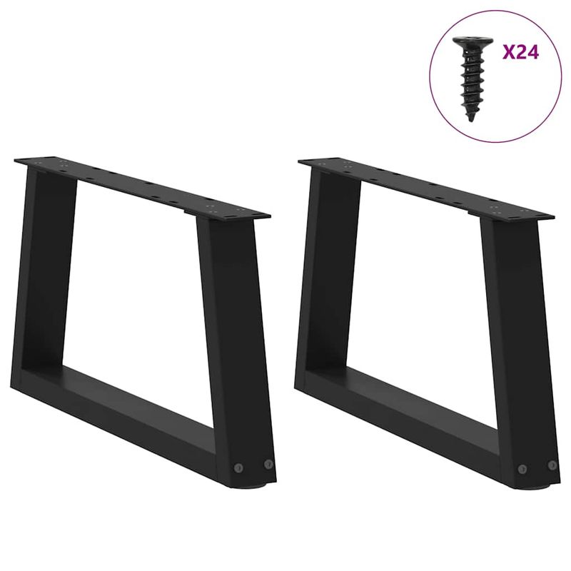 Casa si Gradina - Mobilier - Feronerie si accesorii mobila - Picioare pentru masa in forma de V 2 buc Negru Otel - Infinity.ro