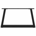 Casa si Gradina - Mobilier - Feronerie si accesorii mobila - Picioare pentru masa in forma de V 2 buc Negru Otel - Infinity.ro