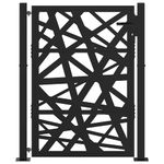 Casa si Gradina - Constructii - Usi interior, exterior si garaj - Usi garaj - Poarta de gradina neagra 105x130 cm Design cu lumina din otel - Infinity.ro