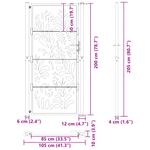 Casa si Gradina - Constructii - Usi interior, exterior si garaj - Usi garaj - Poarta de gradina Design ondulat otel rezistent la intemperii, mărime 105x205 cm - Infinity.ro
