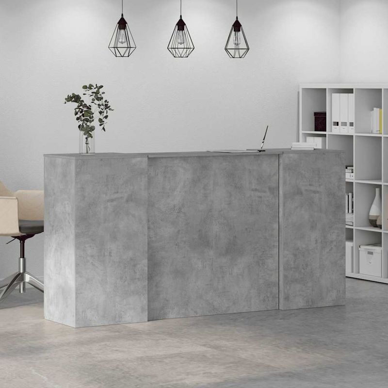 Casa si Gradina - Mobilier - Mese si birouri - Birouri - Birou de receptie Gri beton 200x50x103,5 cm Lemn prelucrat - Infinity.ro