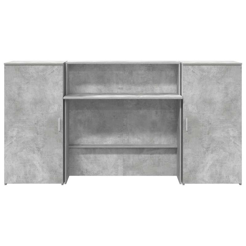 Casa si Gradina - Mobilier - Mese si birouri - Birouri - Birou de receptie Gri beton 200x50x103,5 cm Lemn prelucrat - Infinity.ro
