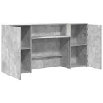Casa si Gradina - Mobilier - Mese si birouri - Birouri - Birou de receptie Gri beton 200x50x103,5 cm Lemn prelucrat - Infinity.ro
