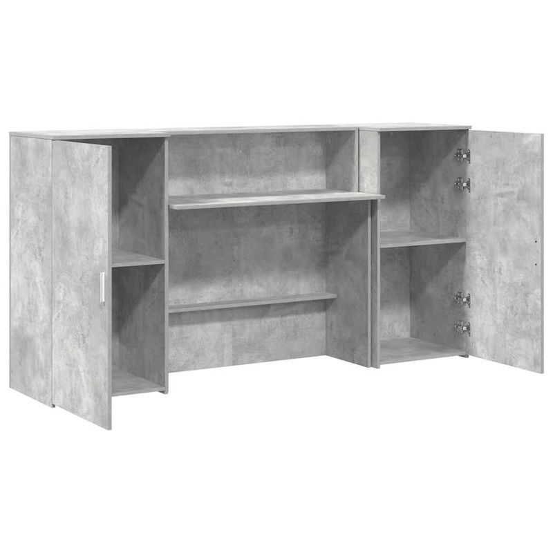Casa si Gradina - Mobilier - Mese si birouri - Birouri - Birou de receptie Gri beton 200x50x103,5 cm Lemn prelucrat - Infinity.ro