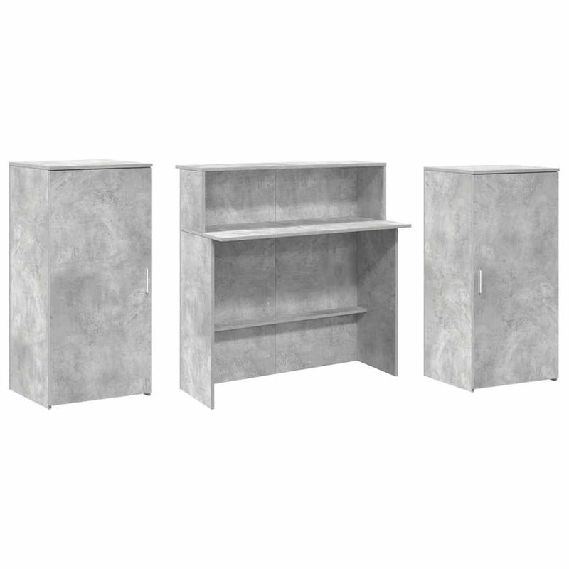 Casa si Gradina - Mobilier - Mese si birouri - Birouri - Birou de receptie Gri beton 200x50x103,5 cm Lemn prelucrat - Infinity.ro