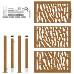 Casa si Gradina - Constructii - Usi interior, exterior si garaj - Usi garaj - Poarta de gradina Design cu urme otel rezistent la intemperii, mărime 105x155 cm - Infinity.ro