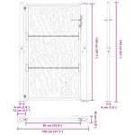 Casa si Gradina - Constructii - Usi interior, exterior si garaj - Usi garaj - Poarta de gradina Design cu urme otel rezistent la intemperii, mărime 105x155 cm - Infinity.ro