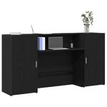 Casa si Gradina - Mobilier - Mese si birouri - Birouri - Birou de receptie Stejar negru 200x50x103,5 cm Lemn prelucrat - Infinity.ro