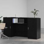 Casa si Gradina - Mobilier - Mese si birouri - Birouri - Birou de receptie Stejar negru 200x50x103,5 cm Lemn prelucrat - Infinity.ro